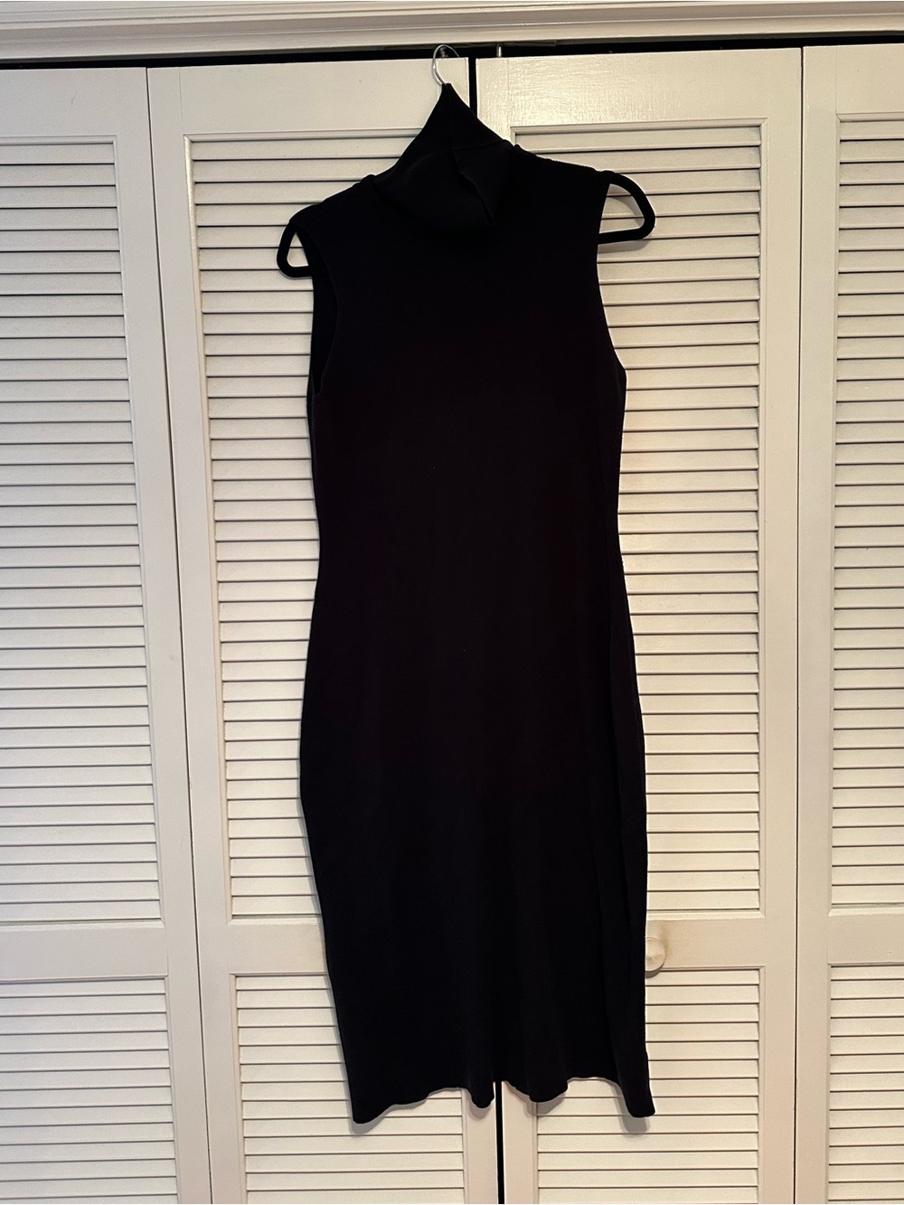 MOSSIMO: Black Sweater Turtleneck Stretch Midi Dress